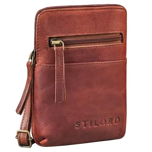 STILORD 'Indie' Brustbeutel aus Echtleder - Vintage Festival Tasche - Sportliche Umhängetasche aus echtem Leder für Damen und Herren. Ideal für Festivals und Reisen, leicht und kompakt mit Platz für Smartphone und Essentials.