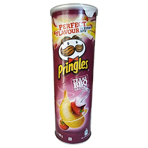 Pringles BBQ | Pringles Crisps | Pringles Chips sortiert mit BBQ Sauce | Texas BBQ Pringles | 165 g Gesamtgewicht