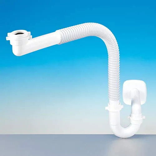 LIRA A.1115.36 Flex Raumspar Siphon 5/4' x DN40 - Siphon für Waschtisch oder Waschbecken, platzsparendes Design für optimale Raumnutzung und einfache Installation.