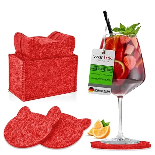Glasuntersetzer & Bierdeckel Rot von wortek