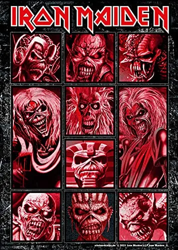 Iron Maiden Aufkleber Eddies Band Musik Heavy Metal Sticker England ca. 10x14 cm