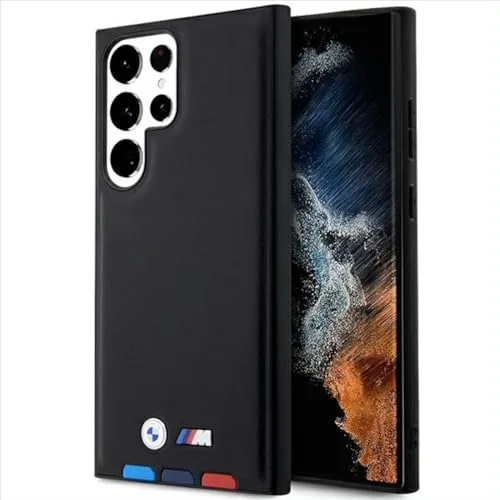 BMW PU Leder Hülle für Samsung Galaxy S23 Ultra S918 - Schwarz - Hochwertige PU-Leder Schutzhülle für Samsung Galaxy S23 Ultra, elegantes Design und optimaler Schutz für Ihr Smartphone.