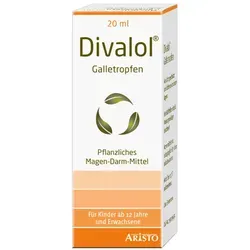 Divalol Galletropfen - Praktische Tropfen zur Unterstützung der Verdauung, mit Pfefferminzöl für ein angenehmes Wohlbefinden im Magen-Darm-Trakt. Ideal für die tägliche Anwendung.