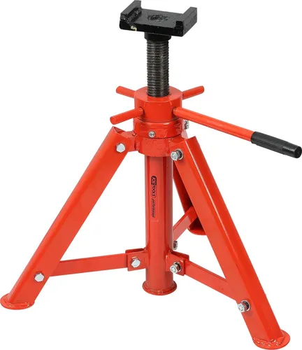 KS Tools 160.0441 Stahl-Spindel-Unterstellbock - 12t Tragkraft, stufenlos verstellbar von 456-710mm, platzsparend und ideal für hohe Fahrzeuggewichte