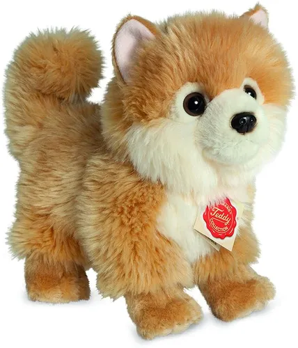 Teddy Hermann 91922 Hund Zwergspitz 22 cm - Stoff- & Plüschtier für Kinder ab 3 Jahren, kuschelig weich und ideal zum Spielen und Schmusen.