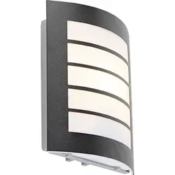 QAZQA - Moderne Außen Wandleuchte schwarz IP44 - Miro I Außenbeleuchtung - Kunststoff Rechteckig - LED geeignet E27 - Schwarz