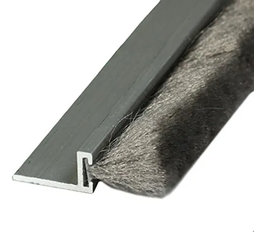 KTB Bürstendichtung BAK 19 mm x 200 cm - Effektive Türdichtung - Zugluftstopper & Türdichtungen mit Aluminiumprofil und flexibler Velourbürste für zuverlässigen Schutz gegen Zugluft und Wärmeverlust, einfach zu montieren.