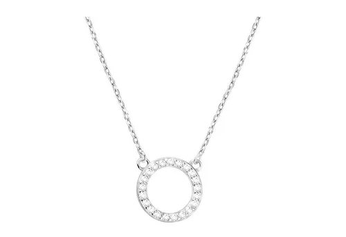 Sofia Milani Kette mit Anhänger Kreis aus 925 Silber - Elegante Halskette mit Zirkonia-Anhänger, der den endlosen Lauf des Lebens symbolisiert. Ideal für besondere Anlässe oder als tägliches Schmuckstück mit strahlendem Glanz.