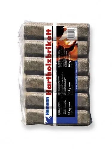 Hartholzbriketts 10 kg Holz Briketts Anfeuern Feuerholz Hartholz