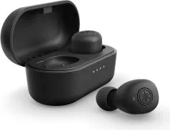 Yamaha TW-E3B Bluetooth-Kopfhörer – Kabellose In-Ear-Kopfhörer mit IPX5 Wasserschutz - Kopfhörer mit 6 Stunden Wiedergabezeit und Ladecase, perfekt für Sport und Freizeit – ideal für kleinere Ohren mit verschiedenen Ohrstöpseln.