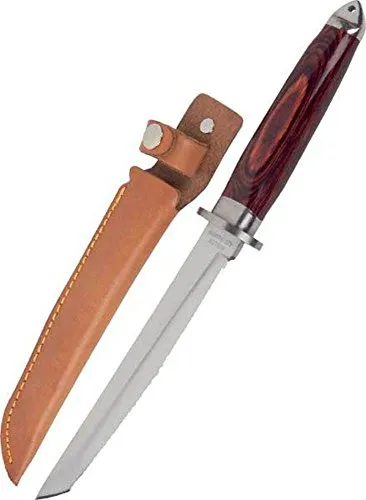 Haller Tantomesser mit Pakkaholzgriff, 84471 - Trainingsmesser aus 420 Edelstahl mit 18 cm Klinge, ideal für präzises Training und sichere Handhabung dank Pakkaholzgriff.