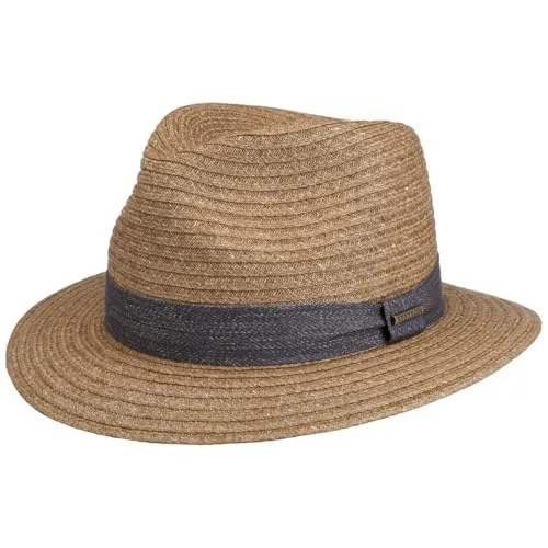 Stetson Toyo Traveller Strohhut Sommerhut Sonnenhut Travellerhut Herren - Frühling-Sommer Sommer - M (56-57 cm) Hellbraun