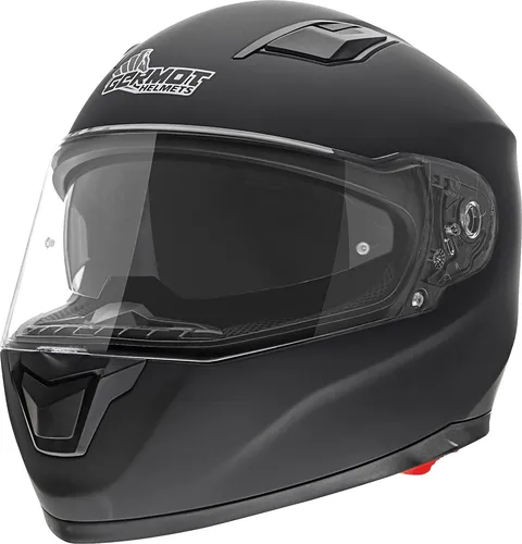 Germot GM 330 Helm, schwarz, Größe S für Männer - Motorradhelm mit sportlichem Design, idealer Schutz und hoher Komfort für sichere Fahrten.