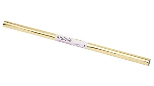 folia Alu-Bastelfolie Metallfolie 50 cm x 78 cm Aluminium für Weihnachten Gold/Silber