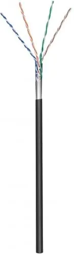 Danicom CAT5e Outdoor Netzwerkkabel - 100 Meter - Hochwertiges F/UTP Netzwerkkabel für Gigabit-Netzwerke. Übertragungsrate bis 1000 Mbit/s, ideal für individuelle Installationen. Praktisch aufgerollt für flexible Anwendungen.