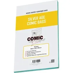Comic Concept Comic Bags Silver Age Size (100 ct.) - Weiß