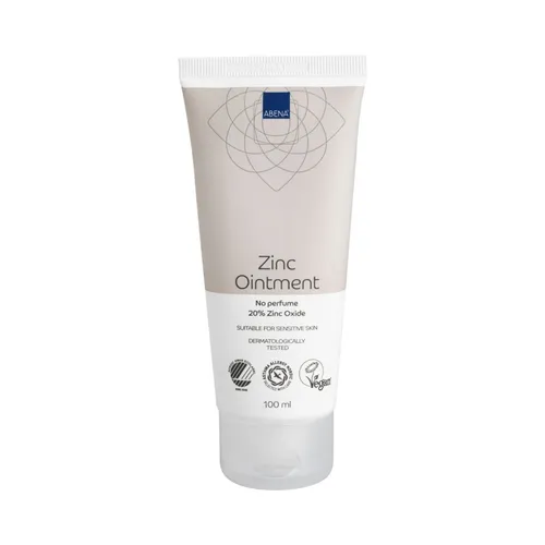 ABENA Zinkpaste 40% Zinkoxid & Allantoin, 60 ml - Beruhigende Schutzcreme für empfindliche Haut - Bodycremes mit hohem Zinkgehalt und Allantoin, ideal zur Linderung von Hautreizungen und Rötungen. Frei von Parfüm und Farbstoffen, dermatologisch getestet.