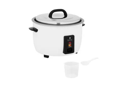 Royal Catering Reiskocher 10L - Gastro Dampfkocher für große Mengen - Reiskocher - 10 L - 1.550 W für Imbisse und Restaurants, ideal zum schonenden Garen von Reis, Gemüse und mehr. Automatischer Warmhaltemodus verhindert Anbrennen.