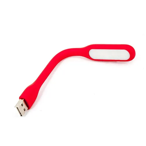 CLE LED USB Licht Flexi Laptop Leselicht superhell ROT - USB Anschluss