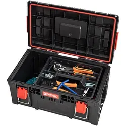 Qbrick System PRIME Toolbox 250 Vario - stapelbar und vielseitig - Werkzeugkoffer mit 28l Volumen, IP66 Schutzklasse und 3 Trennwänden für optimale Organisation und Schutz Ihrer Werkzeuge.