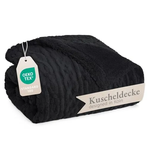 Wohndecke Blumtal in schwarz von Blumtal