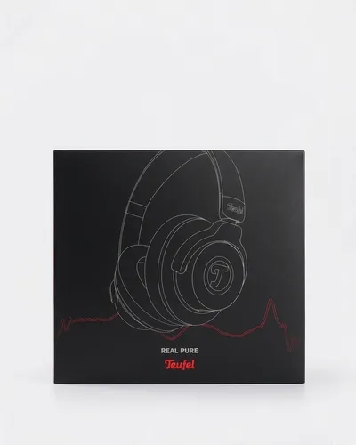 Teufel Real Pure Over Ear Kopfhörer - Schwarz Rot - Kopfhörer mit erstklassigem Sound und hohem Tragekomfort, ideal für Musikliebhaber und lange Hörsessions.