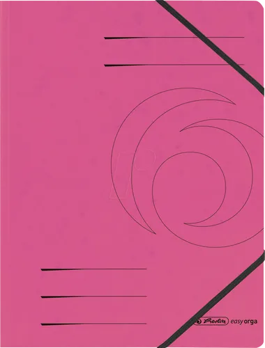 HERLITZ 11159654 - Eckspannmappe, A4, pink, 5 Stück