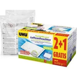 UHU original Luftentfeuchter Nachfüllbeutel 450g (5er Pack) - Effektiver Luftentfeuchter für trockene Räume. Verhindert Kondenswasser und muffige Gerüche, ideal für Wohnmobil, Keller oder Schrank. Lautlos, energieeffizient und einfach nachfüllbar.