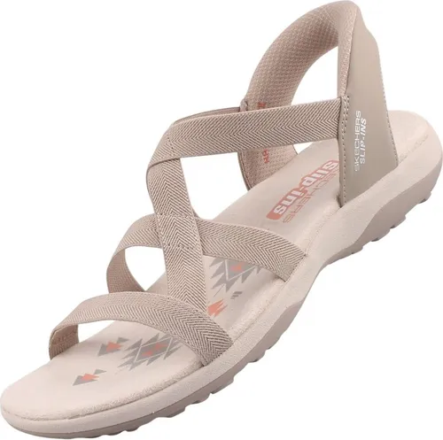 Skechers Sandalen Slip-ins: Reggae Slim - Stretch Flex 163460/TPE Taupe Grau - 40 - Wanderschuhe mit Hands Free Slip-ins(TM), vegan und maschinenwaschbar für höchsten Komfort und Einfachheit.