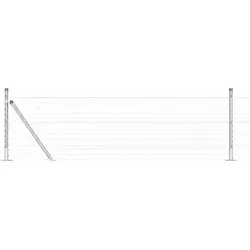 vidaXL Zaun mit Pfosten Silber 0,4 x 25 m Stahl - Gartenzäune aus hochwertigem, pulverbeschichtetem Stahl, wetterbeständig und langlebig, ideal für die sichere Abgrenzung von Gärten und Terrassen.