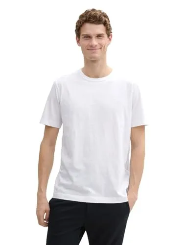 TOM TAILOR Herren 1045627 T-Shirt, 20000 - White, 3XL EU