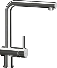 EPOS Chrom (540123CHR) Ausziehbarer Auslauf mit Temperaturbegrenzer - Armaturen mit 180° Schwenkbereich für flexible Nutzung in der Küche, ideal für mehr Komfort und Sicherheit beim Kochen.