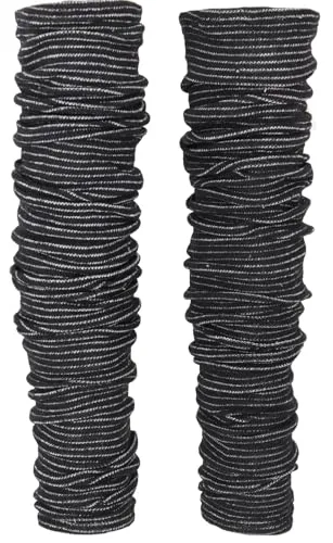 GURU SHOP Lange Beinstulpen aus Baumwolle - Schwarz, Herren/Damen - Super bequeme, lange Stulpen aus Baumwollstrick. Elastisches Design sorgt für perfekten Sitz und schützt vor Kälte. Ideal für kreative Outfits mit Leggings oder 3/4 Hosen.