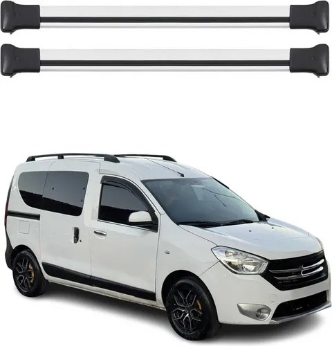 Dachgepäckträger für Dacia Dokker, Aluminium grau, Baujahr 2012-2021