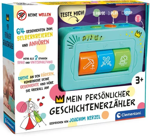 Clementoni Geschichtenerzähler - Interaktive Audio-Unterhaltung für Kinder ab 3 Jahren, fördert Kreativität und Sprachentwicklung mit 64 spannenden Fabeln