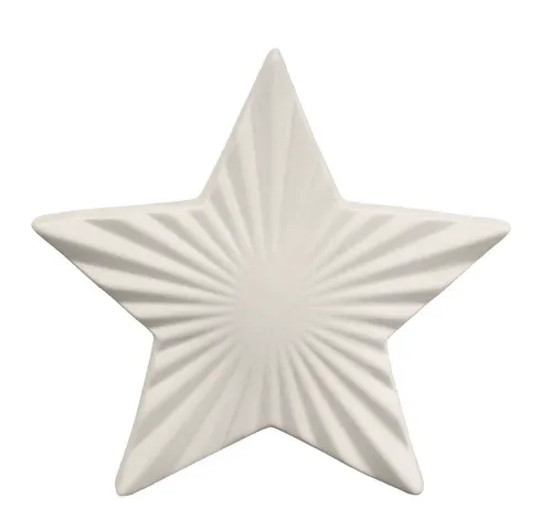 Sandra Rich Weihnachtsfigur SANDRA RICH, Keramik-STERN TIMELESS 18cm. Deko Sterne in creme, WEISS.