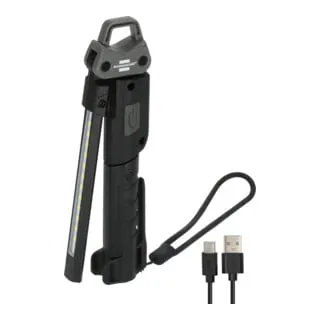 Brennenstuhl HL 400 AC Akku-LED-Arbeitsleuchte - Taschenlampen, extrem schlanke LED Arbeitsleuchte mit 400 lm Helligkeit, ideal für freihändiges Arbeiten dank integrierter Magneten, Clip und Haken.