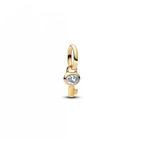 PANDORA ME Schlüssel Mini-Charm-Anhänger mit Zirkonia - Entdecke den 14k vergoldeten Mini-Anhänger mit funkelndem Zirkonia! Ideal für deinen individuellen Stil, kompatibel mit Pandora ME und Moments. Ein perfektes Accessoire für jeden Look.