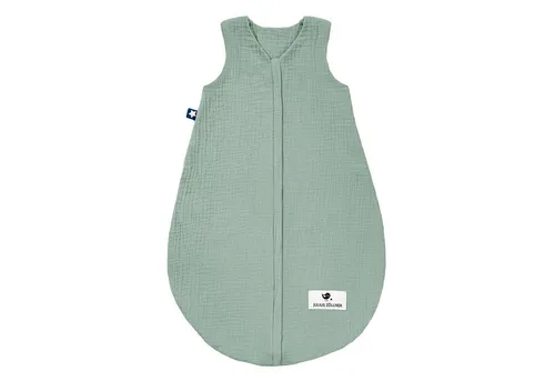 Julius Zöllner Sommerschlafsack Terra 86 cm - grün - Schlafsack aus 100% Musselin-Baumwolle, atmungsaktiv und ideal für warme Nächte, Größe 86 cm, perfekt für einen erholsamen Schlaf Ihres Babys.