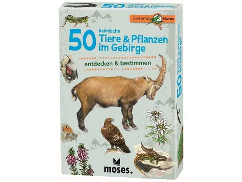 Moses. Verlag Spiel Expedition Natur Gebirge – 50 Tier- und Pflanzenkarten für Kinder