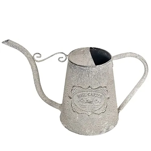 Moritz Retro Zink Kanne Antik Krug als Dekoration für In- und Outdoor für Pflanzen und Blumen mit Verzierung
