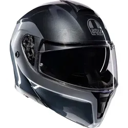 AGV Streetmodular Levico Klapphelm, grau, Größe M - sicher und stylish - Motorradhelm mit ECE 22-06 Zertifizierung, Ratschenverschluss und P/J Homologation für optimalen Schutz und Komfort.