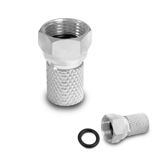 F-Stecker 7 7,2 7,4 mm Sat Kabel Antennen LNB Koax breite Mutter Dichtring 100