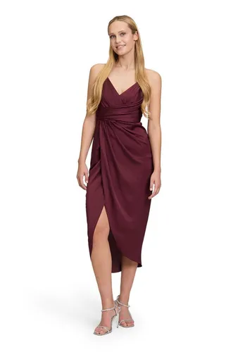 Vera Mont Damen Abendkleid mit Raffung 44, Deep Dahlia - Elegantes Abendkleid von Vera Mont aus hochwertigem Satin. Ideal für festliche Anlässe, besticht durch raffinierte Raffung und exklusives Design. Ein Must-Have für stilbewusste Damen!