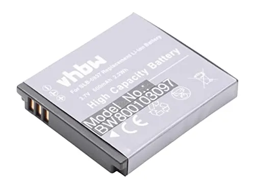 vhbw Akku kompatibel mit Samsung Digimax PL10, NV4, L830, i8, CL5, L730, ST10, NV33 Kamera (600 mAh, 3,7 V, Li-Ion)