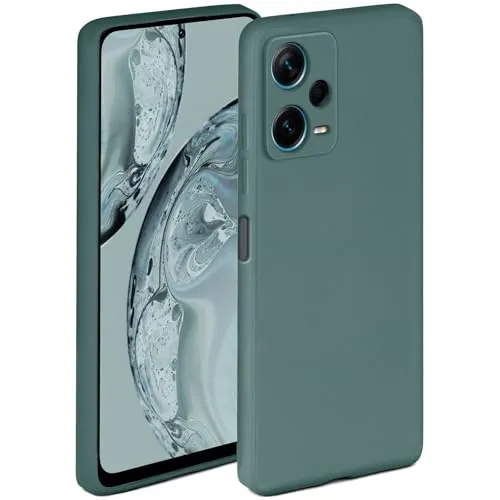 ONEFLOW Soft Case für Redmi Note 12 5G Hülle aus Silikon mit Kameraschutz, Silikonhülle mit erhöhtem Schutz fürs Display, Backcover Schutzhülle, weiche Handyhülle, Petrol