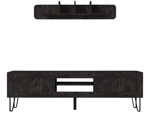 moebel17 Wohnwand Emerald Rebab in Braun Dunkelgrau von Moebel17