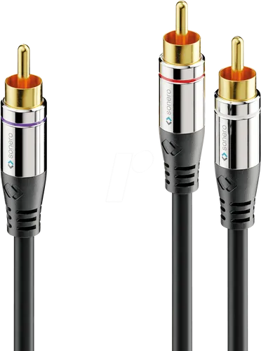 SON AC900-075 - Cinch Subwoofer Kabel, Cinch Stecker > 2x Stecker, 7,5 m