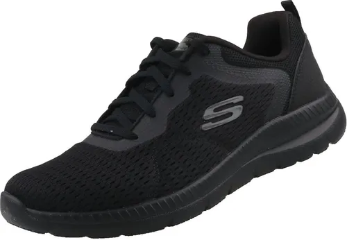 Skechers Bountiful - Quick Path - Damen Sneaker in Schwarz - Sneaker für Damen mit flexiblem Strickmesh-Obermaterial und innovativer Memory Foam Einlegesohle für optimalen Tragekomfort. Ideal für Sport und Freizeit.