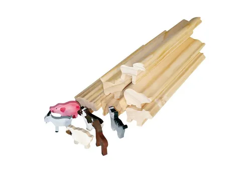 EDUPLAY Experimentierkasten Profilholz Bauernhoftiere, 6 Stangen - Experimentierkästen für kreatives Basteln, ideal für KITA-Gruppen. Enthält 6 Holzstangen mit verschiedenen Bauernhoftier-Motiven, perfekt zum Dekorieren von Geschenken und Schlüsselanhängern.